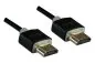 Preview: DINIC Super Slim HDMI 1.4 Kabel, OD 3,6mm dünn, schwarz, 1m